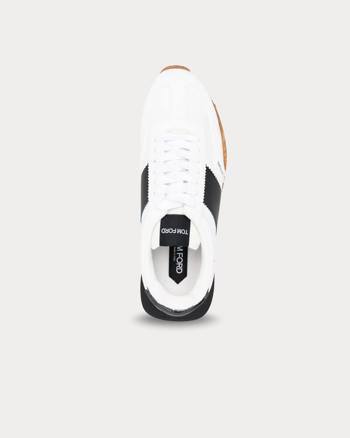 Tom Ford - James White & Black Low Top Sneakers