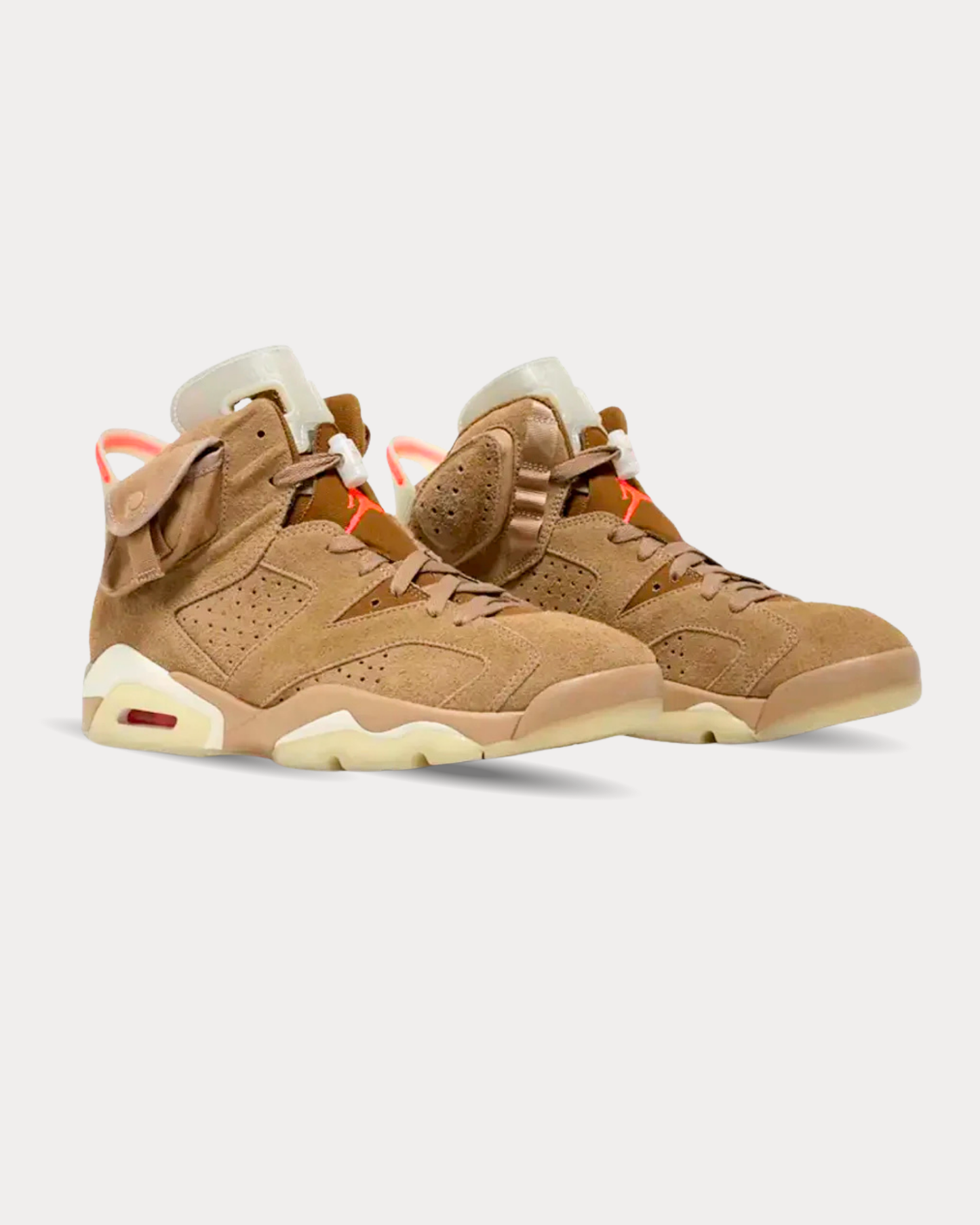 Nike x Travis Scott - Air Jordan 6 Retro British Khaki High Top Sneakers