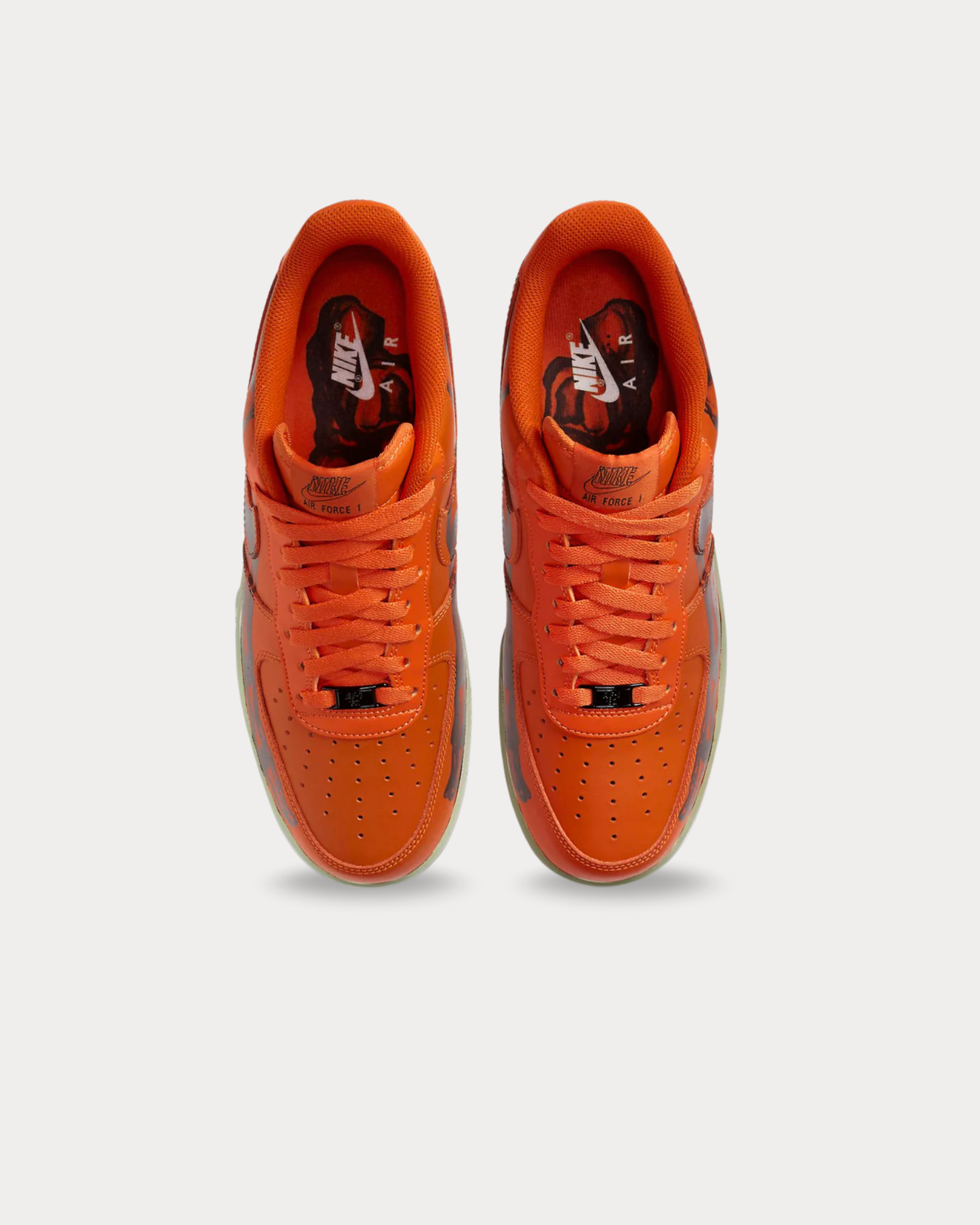 Nike - Airforce 1 07 Skeleton QS Starfish & Black Low Top Sneakers