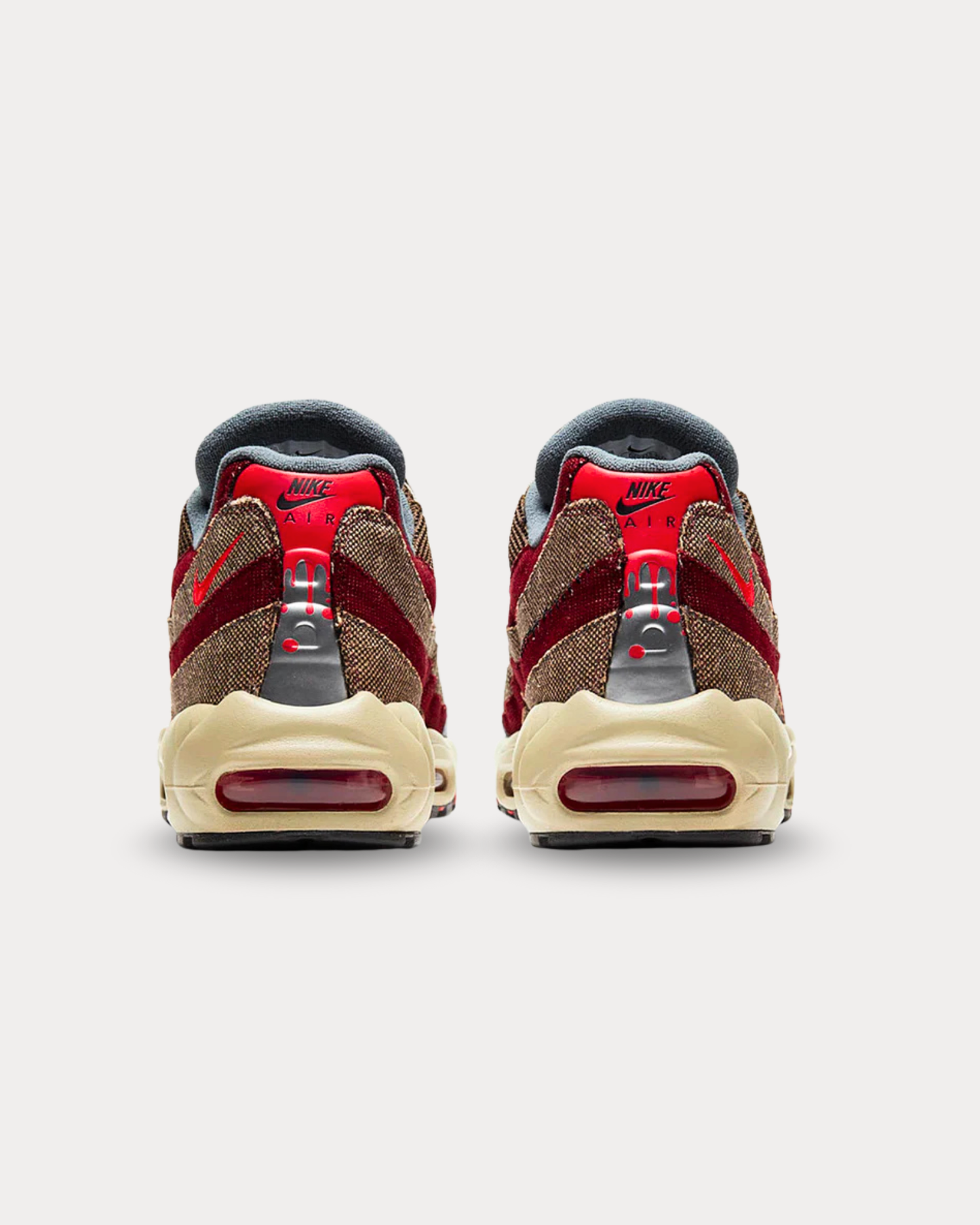 Nike - Air Max 95 Halloween Velvet Brown & Red Low Top Sneakers