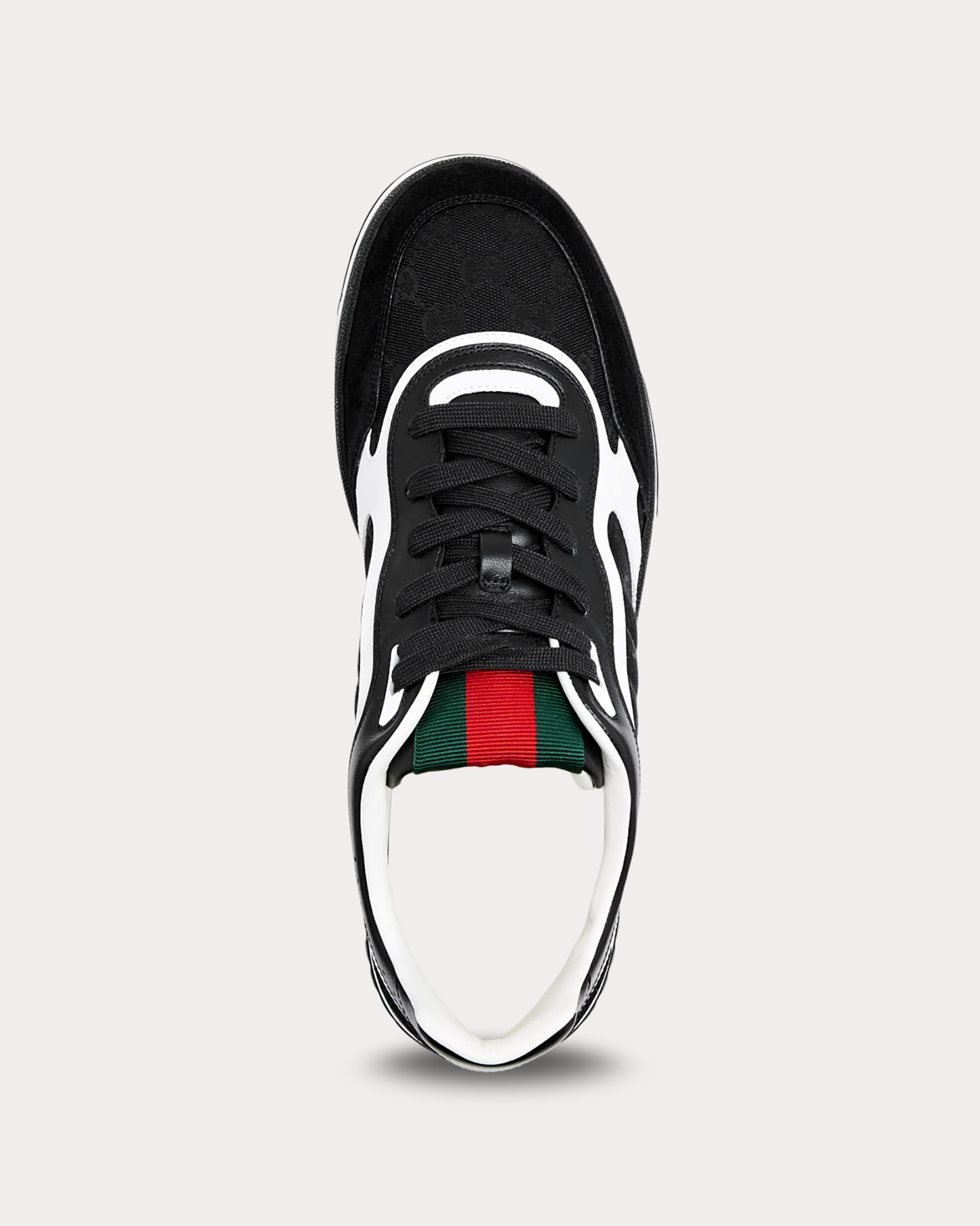Gucci Men's Re-Web Low Top Canvas and Leather Sneakers