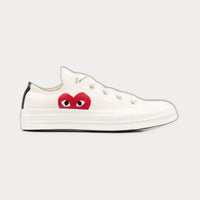 Comme Des Garçons Play X Converse Heart Logo Canvas Sneakers Neutrals