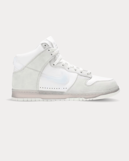 Nike x Slam Jam - Dunk White / Clear Pure Platinum High Top Sneakers