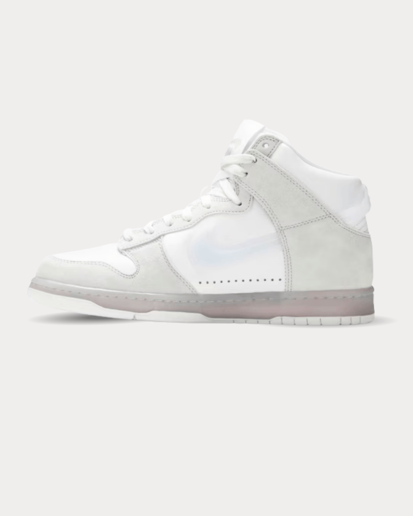 Nike x Slam Jam - Dunk White / Clear Pure Platinum High Top Sneakers