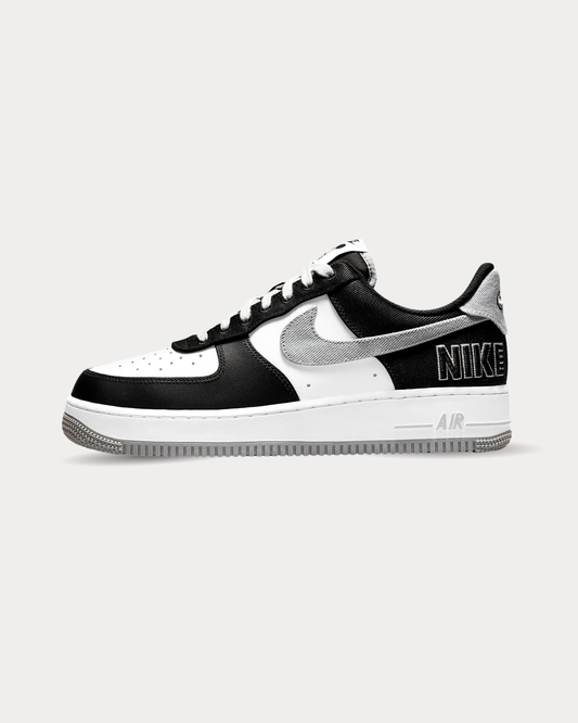Nike - Air Force 1 EMB '07 LV8 Black / Silver Low Top Sneakers