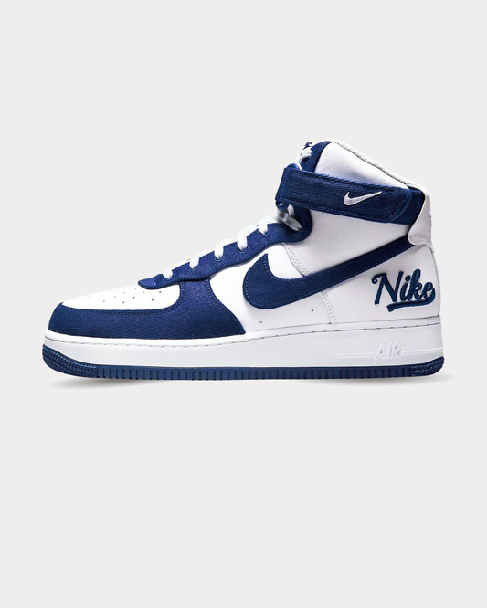 Nike - Air Force 1 High '07 Emb White / Blue Rush High Top Sneakers