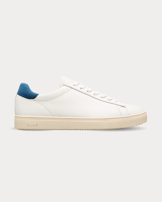 Clae Bradley California White Leather Stellar Blue