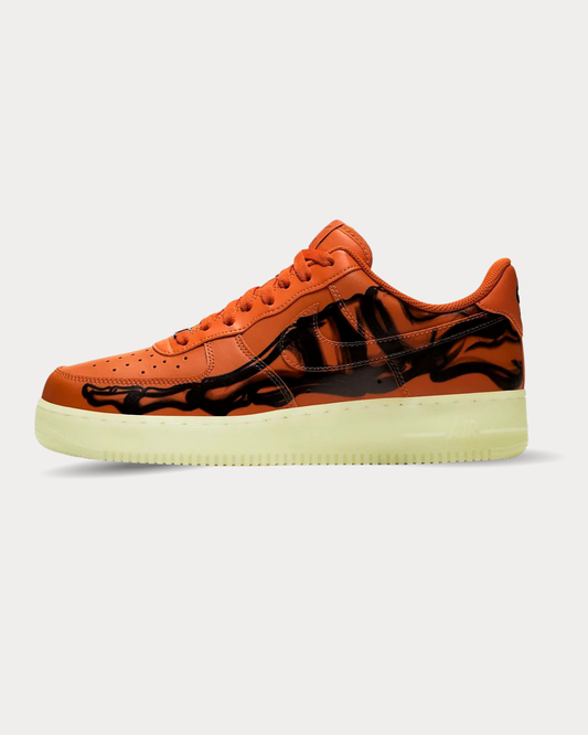 Nike - Airforce 1 07 Skeleton QS Starfish & Black Low Top Sneakers