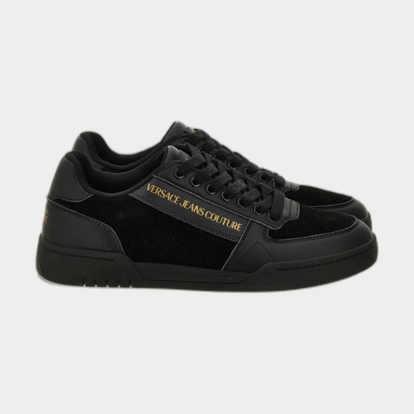 Versace Jeans Couturelogo Leather Sneakers Black