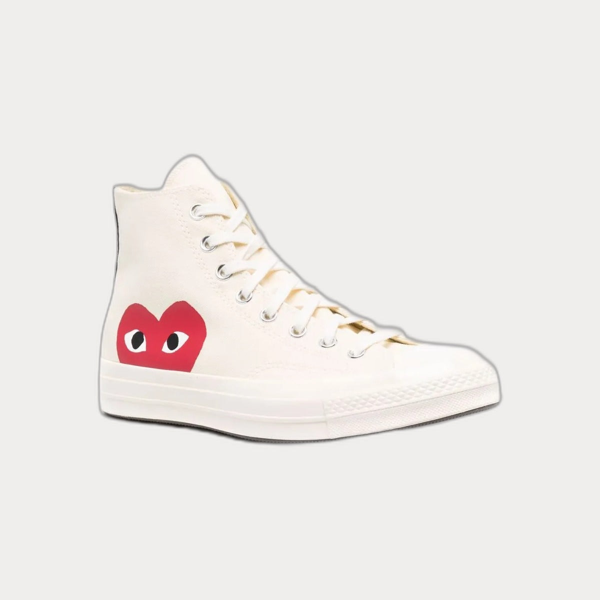 Comme Des Garçons Play X Conversex Converse Chuck 70 White Sneakers