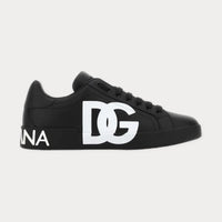 Dolce & Gabbana Portofino Logo-Print Sneakers Black