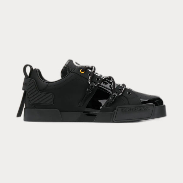 Dolce & GabbanaPortofino Patent Leather Sneakers Black