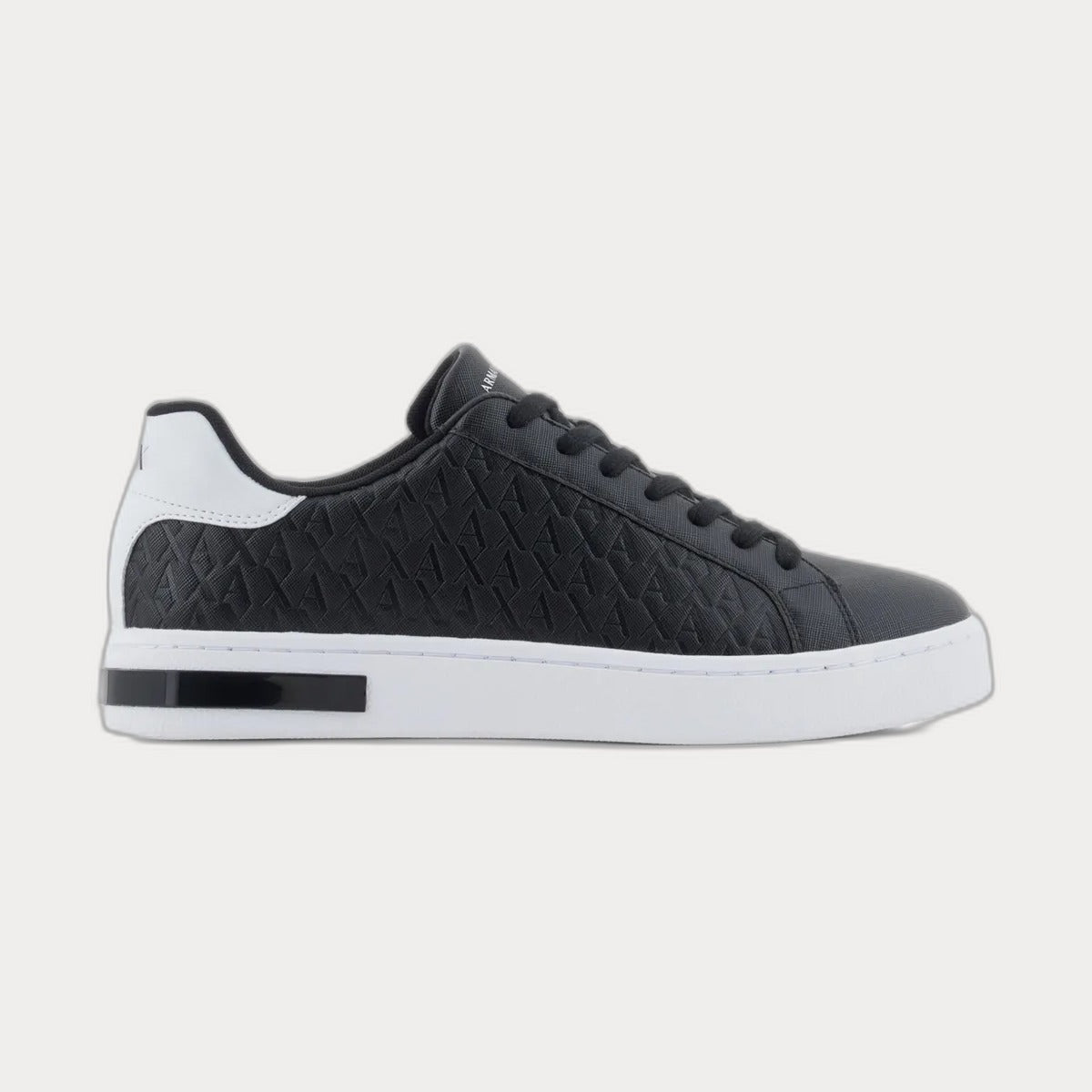 Armani Exchangemonogram-Debossed Sneakers Black