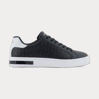 Armani Exchangemonogram-Debossed Sneakers Black
